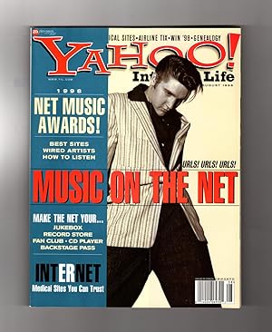 Yahoo! Internet Life Magazine - August, 1998. Elvis Presley Cover. Internet Music; ER on the Net;...