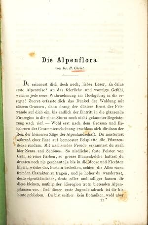 Bild des Verkufers fr Die Alpenflora. zum Verkauf von Antiquariat Bookfarm