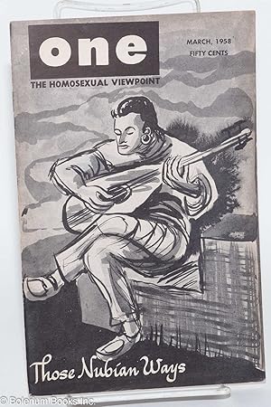 Imagen del vendedor de ONE Magazine; the homosexual viewpoint; vol. 6, #3, March 1958 a la venta por Bolerium Books Inc.