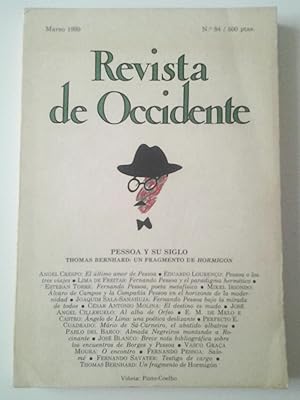 Imagen del vendedor de Pessoa y su siglo. Thomas Bernhard: Un fragmento de "Hormign". Revista de Occidente n. 94 (Marzo, 1989) a la venta por MAUTALOS LIBRERA