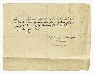 Seller image for Eigenh. Schriftstck mit U. for sale by Eberhard Kstler Autographen&Bcher oHG