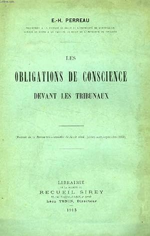 Seller image for LES OBLIGATIONS DE CONSCIENCE DEVANT LES TRIBUNAUX (TIRE A PART) for sale by Le-Livre