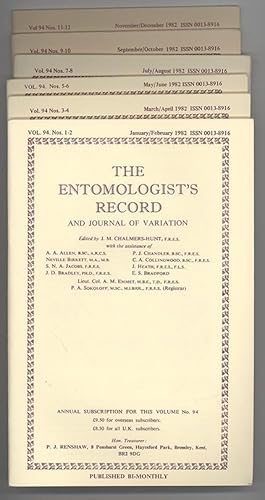 The Entomologist's Record and Journal of Variation Vol. 94 Nos 1-12