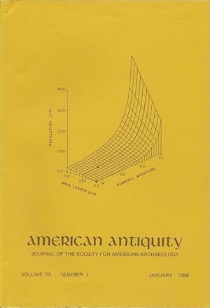 Image du vendeur pour American Antiquity, Journal of the Society for American Archaeology: Volume 53, Number 1, January 1988 mis en vente par Florida Mountain Book Co.