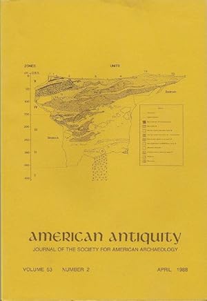 Bild des Verkufers fr American Antiquity, Journal of the Society for American Archaeology: Volume 53, Number 2, April 1988 zum Verkauf von Florida Mountain Book Co.