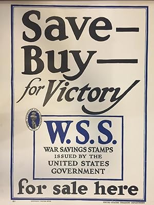 Bild des Verkufers fr Save, Buy for Victory zum Verkauf von Argosy Book Store, ABAA, ILAB