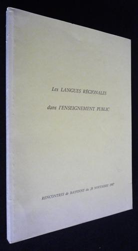 Image du vendeur pour Les Langues rgionales dans l'enseignement public mis en vente par Abraxas-libris
