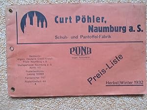 Curt Pöhler, Naumburg a.S. Schuh- und Pantoffelfabrik