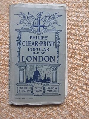 Philip's Clear Print Popular map of London