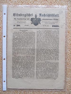 Eisenbergisches Nachrichtsblatt, 25. Juni 1861
