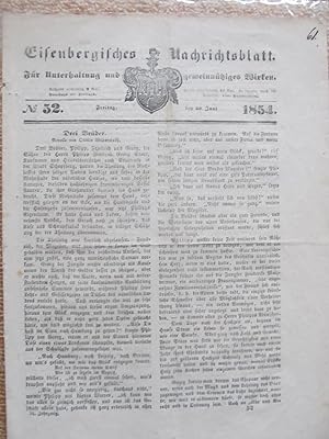 Eisenbergisches Nachrichtsblatt, 30. Juni 1854