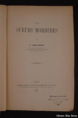 Seller image for Des sueurs morbides for sale by Librairie Alain Brieux