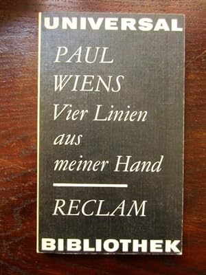 Seller image for Vier Linien aus meiner Hand. Gedichte 1943-1971 for sale by Rudi Euchler Buchhandlung & Antiquariat