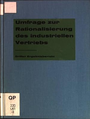 Bild des Verkufers fr Umfrage zur Rationalisierung des industriellen Betriebs; 3. Ergebnisbericht zum Verkauf von books4less (Versandantiquariat Petra Gros GmbH & Co. KG)