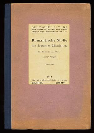 Romantische Stoffe des deutschen Mittelalters : Mit Wörterbuch.