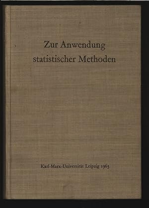 Imagen del vendedor de Zur anwendung statistischer methoden, Festschrift zum 75. Geburtstag. a la venta por Antiquariat Bookfarm