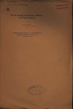 Bild des Verkufers fr On the Species of Dalbergia of Mexico and Central America. Reprinted from the Journal of the Washington Academy of Sciences, Vol. 12, No. 3, February 4, 1922. zum Verkauf von Antiquariat Bookfarm