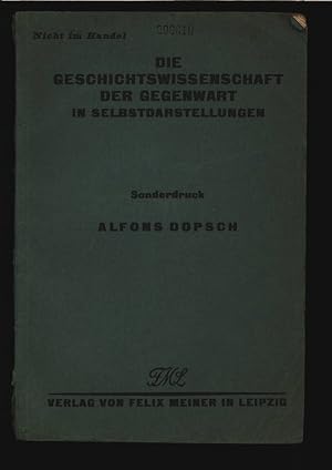 Seller image for DIE GESCHICHTSWISSENSCHAFT DER GEGENWART IN SELBSTDARSTELLUNGEN. for sale by Antiquariat Bookfarm