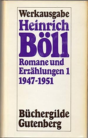 Bild des Verkäufers für Heinrich Böll Werke Band 1: Romane und Erzählungen 1947-1951 zum Verkauf von Preiswerterlesen1 Buchhaus Hesse
