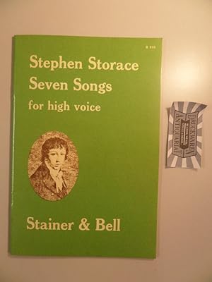 Imagen del vendedor de Stephen Storace : Seven Songs for High Voice. a la venta por Druckwaren Antiquariat