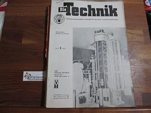 Imagen del vendedor de Die Technik Heft 2 1955 a la venta por Antiquariat im Kaiserviertel | Wimbauer Buchversand