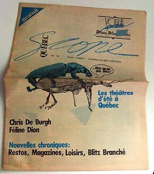 Québec Scope. le journal des arts et spectacles, vol. 1, no 4, mai 1987