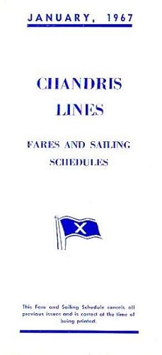 Seller image for FARES AND SAILING SCHEDULES - JANUARY 1967 for sale by Jean-Louis Boglio Maritime Books