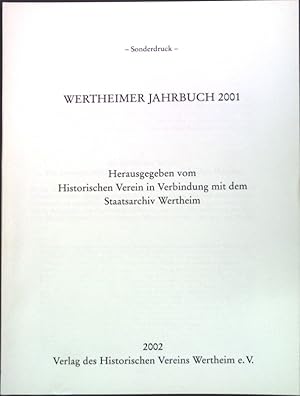 Bild des Verkufers fr Wissenschaftliche Arbeiten und Gelegenheitsliteratur aus Bronnbach; Sonderdruck aus: Wertheimer Jahrbuch 2001; zum Verkauf von books4less (Versandantiquariat Petra Gros GmbH & Co. KG)