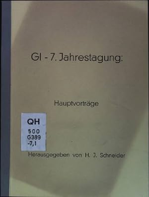 Seller image for Die Datenschutzgesetzgebung in der Bundesrepublik Deutschland aus: GI - 7. Jahrestagung - Hauptvortrge for sale by books4less (Versandantiquariat Petra Gros GmbH & Co. KG)