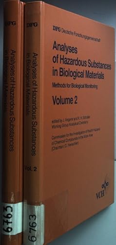 Imagen del vendedor de Analyses of Hazardous Substances in Biological Materials/ Methods for Biological Monitoring (2 vols.cpl./ 2 Bnde KOMPLETT) a la venta por books4less (Versandantiquariat Petra Gros GmbH & Co. KG)