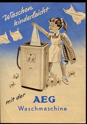 Waschen kinderleicht mit der AEG Waschmaschine - 1955.