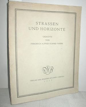 Imagen del vendedor de STRASSEN UND HORIZONTE (GEDICHTE) a la venta por Antiquariat Zinnober