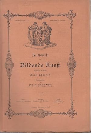 Bild des Verkufers fr Zeitschrift fr Bildende Kunst. Mit dem Beiblatt: Kunst - Chronik. 15. Band. Heft 2. 1880. Aus dem Inhalt: V. Valentin: Philip Veit. Eine Charakteristik / Der Palast des Bargello und das Museo Nazionale zu Florenz (Forts.) / A. Rosenberg: Der gegenwrtige Stand der deutschen Kunst nach den Ausstellungen in Berlin und Mnchen / Die Kunstgewerbe-Ausstellung zu Leipzig (Schlu) / R. Bergau: Die Nrnberger Erzgieer Labenwolf und Wurzelbauer (Schlu). / Kunstliteratur / Notiz. zum Verkauf von Antiquariat Carl Wegner