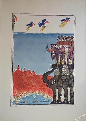 Le Noël du roi Mandjar, mystère, orné de [12 ] aquarelles d'Ary Leblond