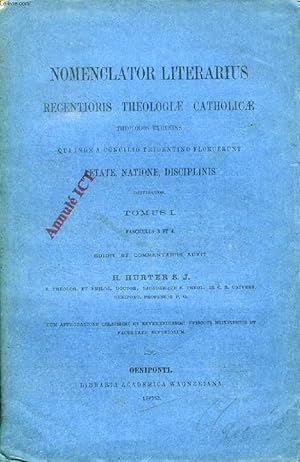 Bild des Verkufers fr NOMENCLATOR LITERARIUS RECENTIORIS THEOLOGIAE CATHOLICAE THEOLOGOS EXHIBENS, THEOLOGIAE CATHOLICAE SECULUM PRIMUM POST CELEBRATUM CONC. TRIDENTINUM, FASC. III & IV, AB A. 1601-1640 zum Verkauf von Le-Livre