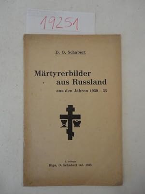 Seller image for Mrtyrerbilder aus Russland aus den Jahren 1930-33 for sale by Galerie fr gegenstndliche Kunst