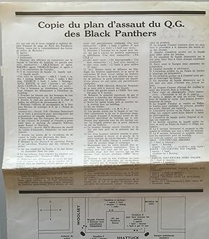 Copie du plan d' assaut du Q. G. des Black Panthers. (Aus: L' Idiot international. N° 4. Mars 1970