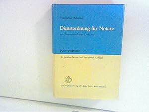 Imagen del vendedor de Dienstordnung fr Notare. Kommentar mit kostenrechtlichem Leitfaden a la venta por ANTIQUARIAT FRDEBUCH Inh.Michael Simon