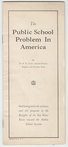 Seller image for The Public School Problem in America for sale by Beasley Books, ABAA, ILAB, MWABA