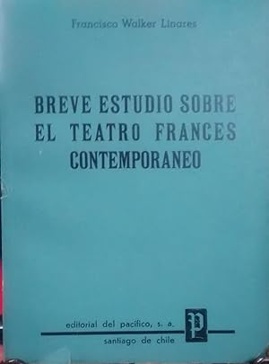 Imagen del vendedor de Breve estudio sobre el teatro francs contemporneo a la venta por Librera Monte Sarmiento