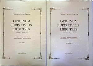 ORIGINUM JURIS CIVILIS LIBRI TRES Tomo 1 e 3