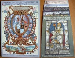 Kalender Bayrischer und Schwäbischer Kunst. Jahrgänge 1904 bis 1908 in 5 Heften.