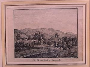 "Neues Bad bei Landeck". - Original-Lithographie in Radiermanier, monogrammiert. C.D.