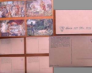 4 Farbige Ansichtskarten von Heinrich Hoffmann aus seiner Nibelungen-Serie. R!.