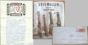 Einseitiger O-Brief DIN-A4 in Tinte vom 21.12.1972 vonJohannes Leismüller an die Familie des Lyri...