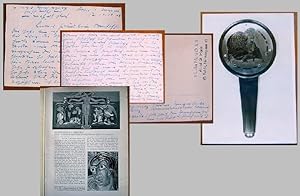 Doppelseitig eng beschriebene Briefkarte von O.S.B. Lioba Munz, datiert Abtei St. Maria / Am 10.1...
