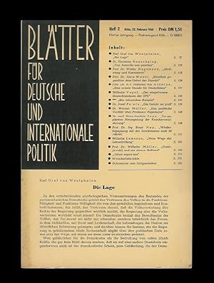 Blätter für Deutsche und Internationale Politik. 5. Jg., Heft 2. 25. Februar 1960.