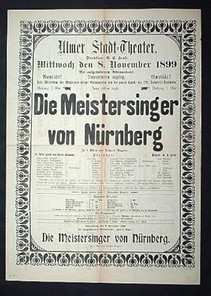 Donnerstag, 9. November 1899. Novität! Unter Mitwirkung von Mitgliedern hiesiger Gesangvereine un...