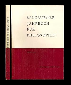 Salzburger Jahrbuch für Philosophie. Bd. XX/1975.