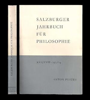 Salzburger Jahrbuch für Philosophie. Bd. XVII/XVIII - 1973/74.